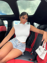 SXY Solid Mock Neck Top